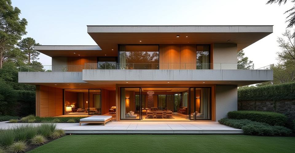 自然と調和したモダンな高級住宅